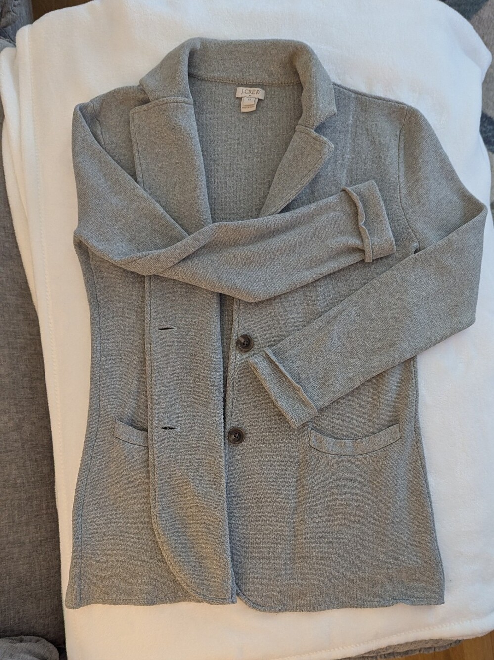 J. Crew Womens’s Gray Knit Blazer - Business Casual: XS